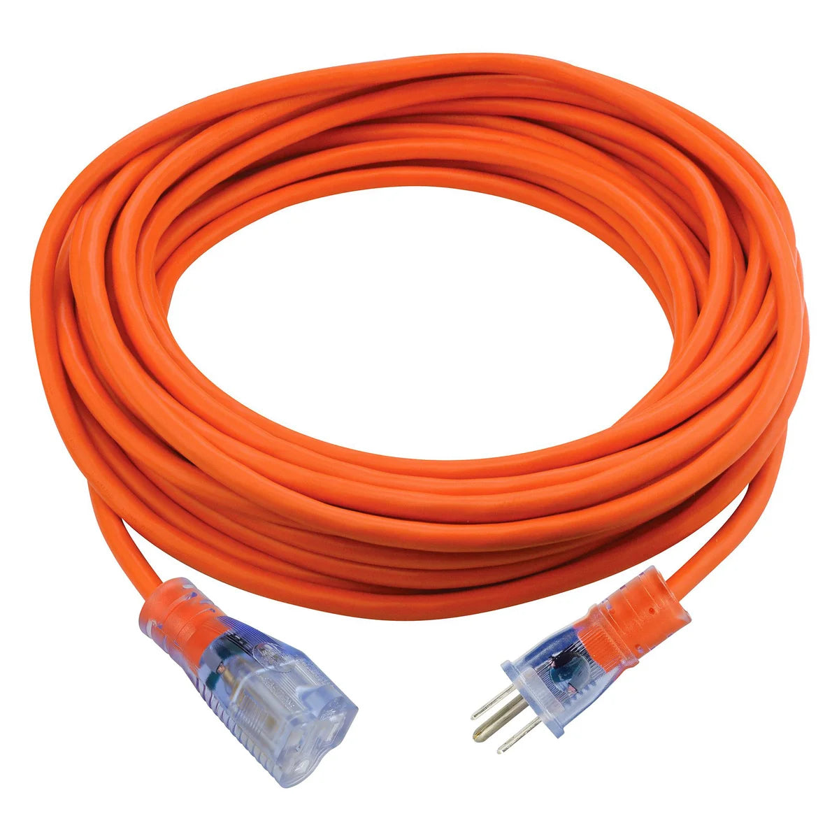 Prime 50ft Neon Extension Cord 2-Pack with 2ft Triple Tap Adapter