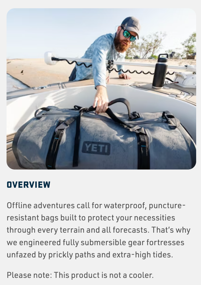 Yeti Panga 75L Waterproof Duffel